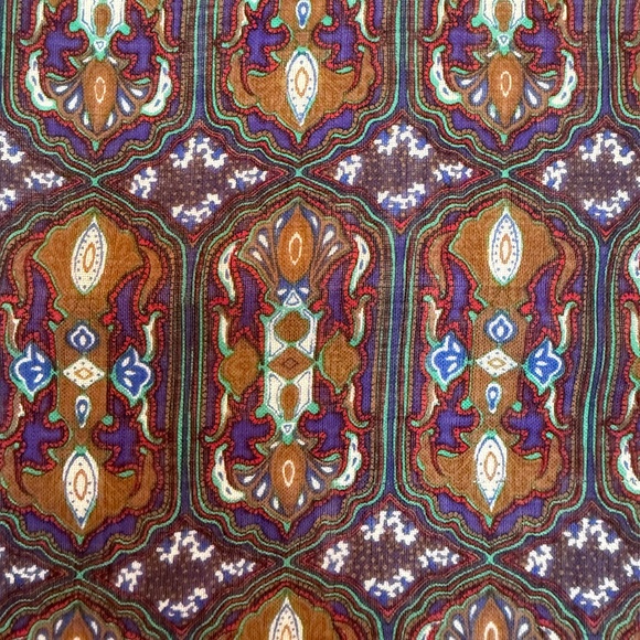 Anne Klein for Vera Companies Wool Scarf 🇯🇵– Ornate Geometric Design - Picture 8 of 10